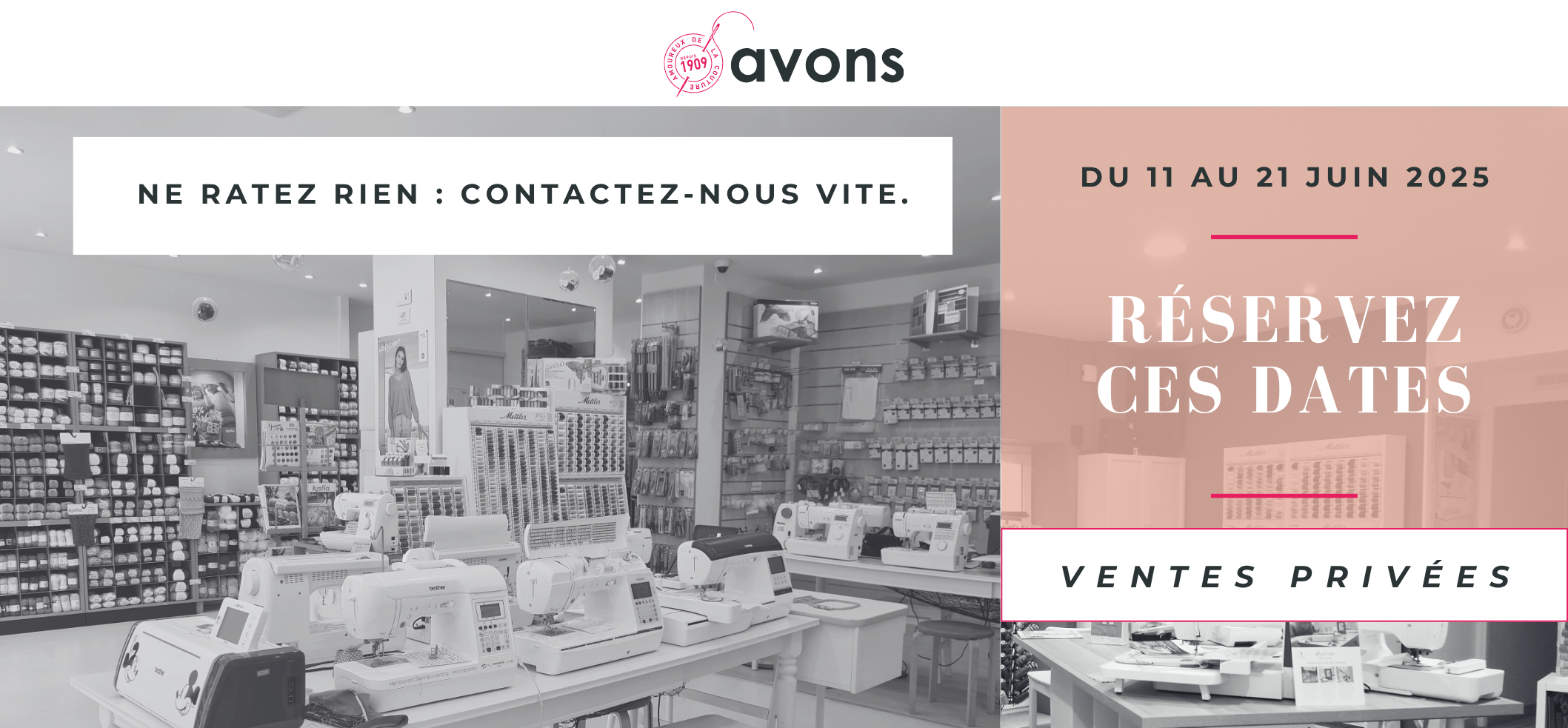 Des ventes privées chez Avons du 11 au 21 juin 